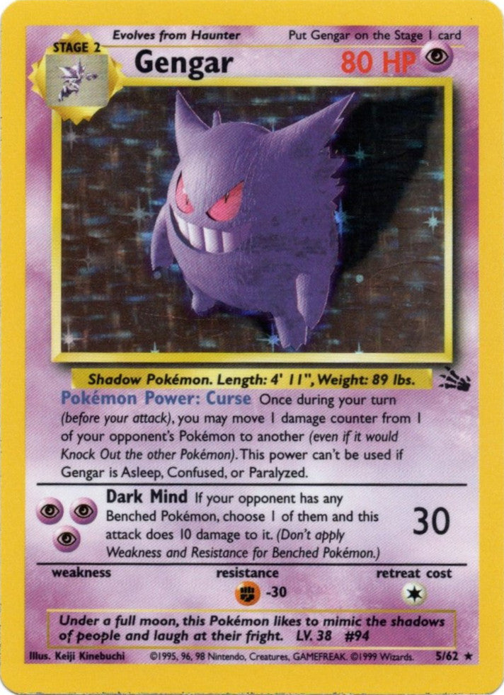 Gengar (5/62) [Fossil Unlimited] | Dragon's Lair Comics and Fantasy Houston TX