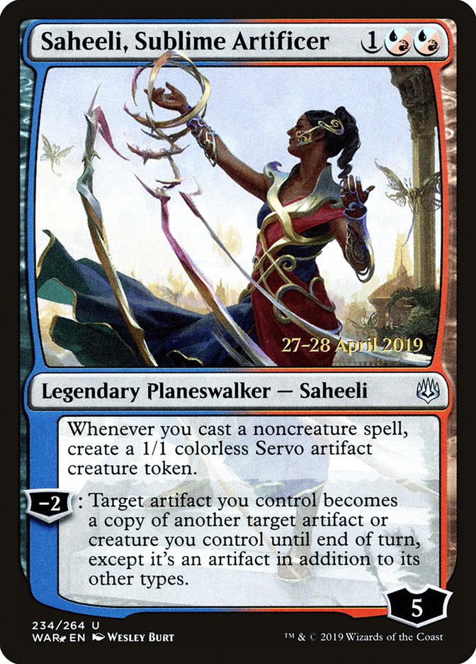 Saheeli, Sublime Artificer [War of the Spark Prerelease Promos] | Dragon's Lair Comics and Fantasy Houston TX