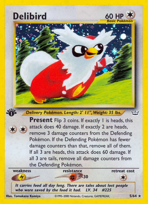 Delibird (5/64) [Neo Revelation 1st Edition] | Dragon's Lair Comics and Fantasy Houston TX