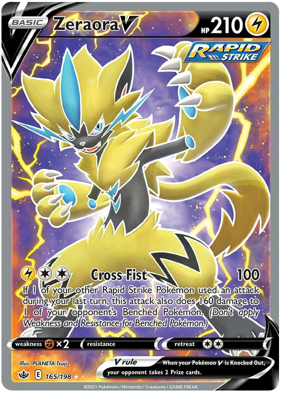 Zeraora V (165/198) [Sword & Shield: Chilling Reign] | Dragon's Lair Comics and Fantasy Houston TX