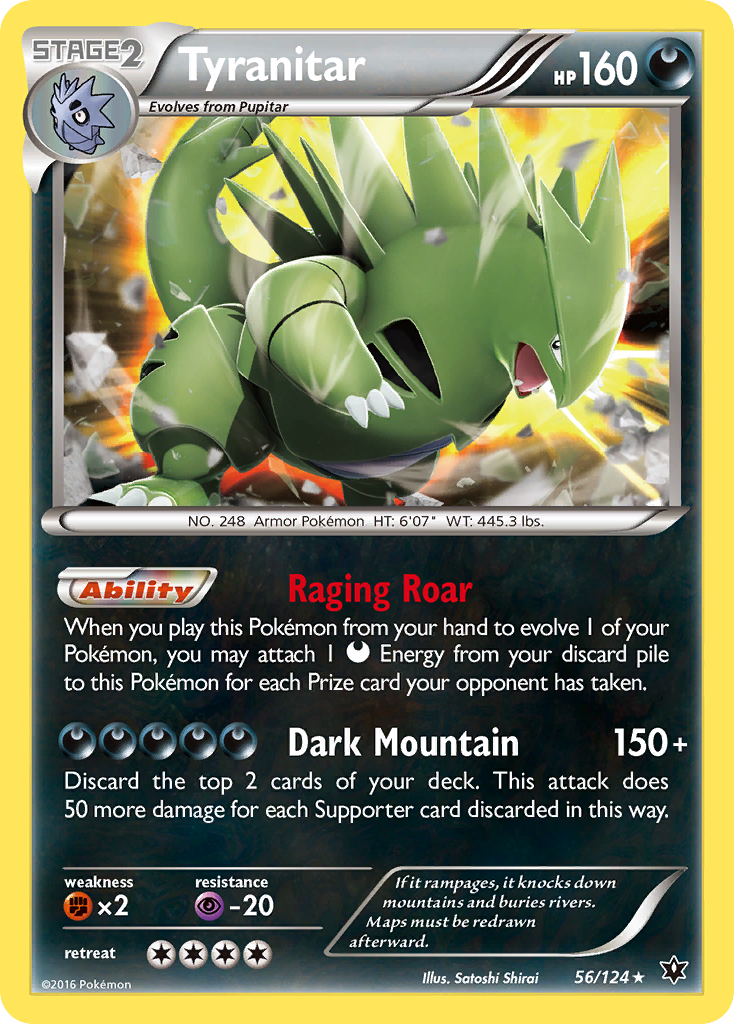 Tyranitar (56/124) [XY: Fates Collide] | Dragon's Lair Comics and Fantasy Houston TX