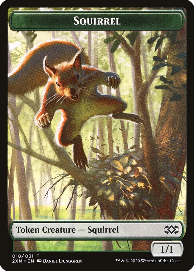 Squirrel Token [Double Masters Tokens] | Dragon's Lair Comics and Fantasy Houston TX