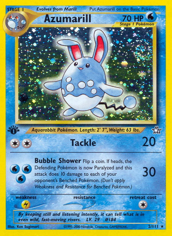 Azumarill (2/111) [Neo Genesis 1st Edition] | Dragon's Lair Comics and Fantasy Houston TX