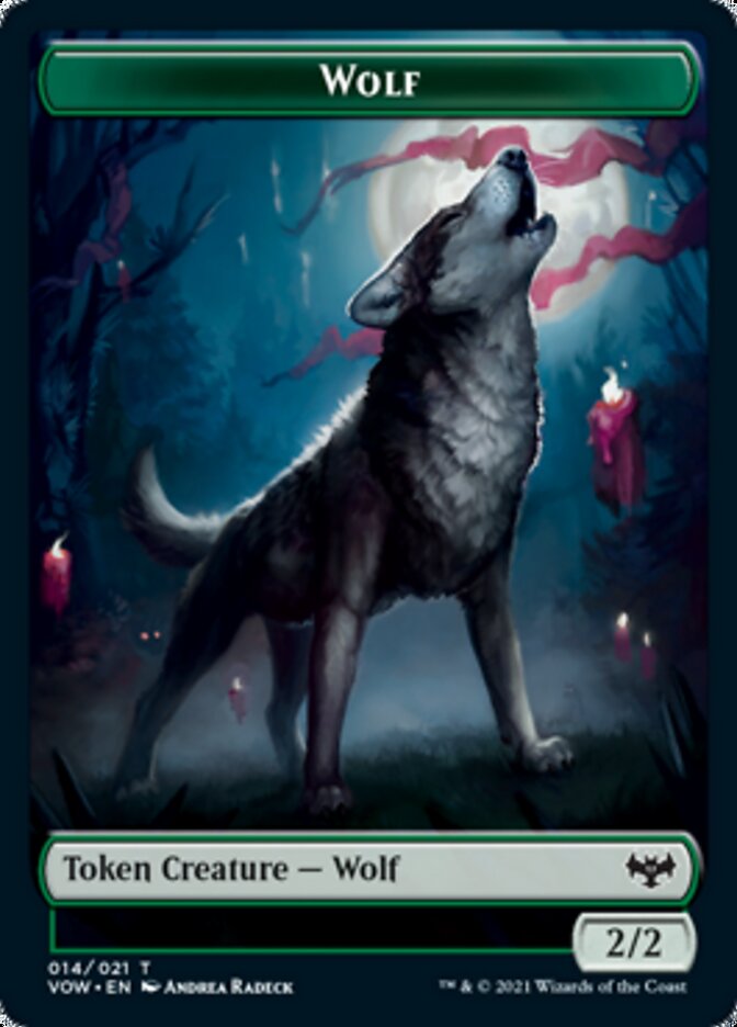 Wolf Token (014) [Innistrad: Crimson Vow Tokens] | Dragon's Lair Comics and Fantasy Houston TX