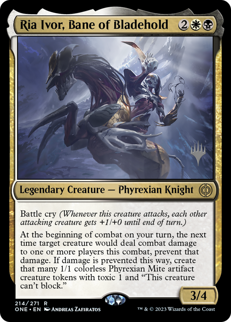 Ria Ivor, Bane of Bladehold (Promo Pack) [Phyrexia: All Will Be One Promos] | Dragon's Lair Comics and Fantasy Houston TX