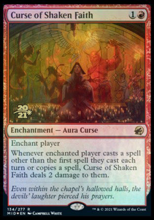 Curse of Shaken Faith [Innistrad: Midnight Hunt Prerelease Promos] | Dragon's Lair Comics and Fantasy Houston TX