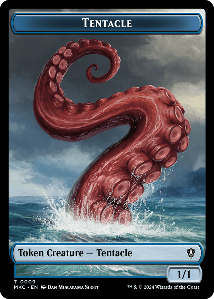 Tentacle // Koma's Coil Double-Sided Token [Murders at Karlov Manor Commander Tokens] | Dragon's Lair Comics and Fantasy Houston TX