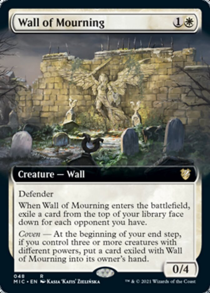 Wall of Mourning (Extended Art) [Innistrad: Midnight Hunt Commander] | Dragon's Lair Comics and Fantasy Houston TX