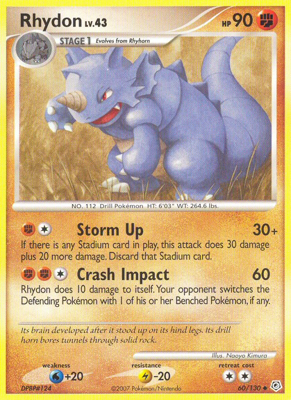 Rhydon (60/130) [Diamond & Pearl: Base Set] | Dragon's Lair Comics and Fantasy Houston TX