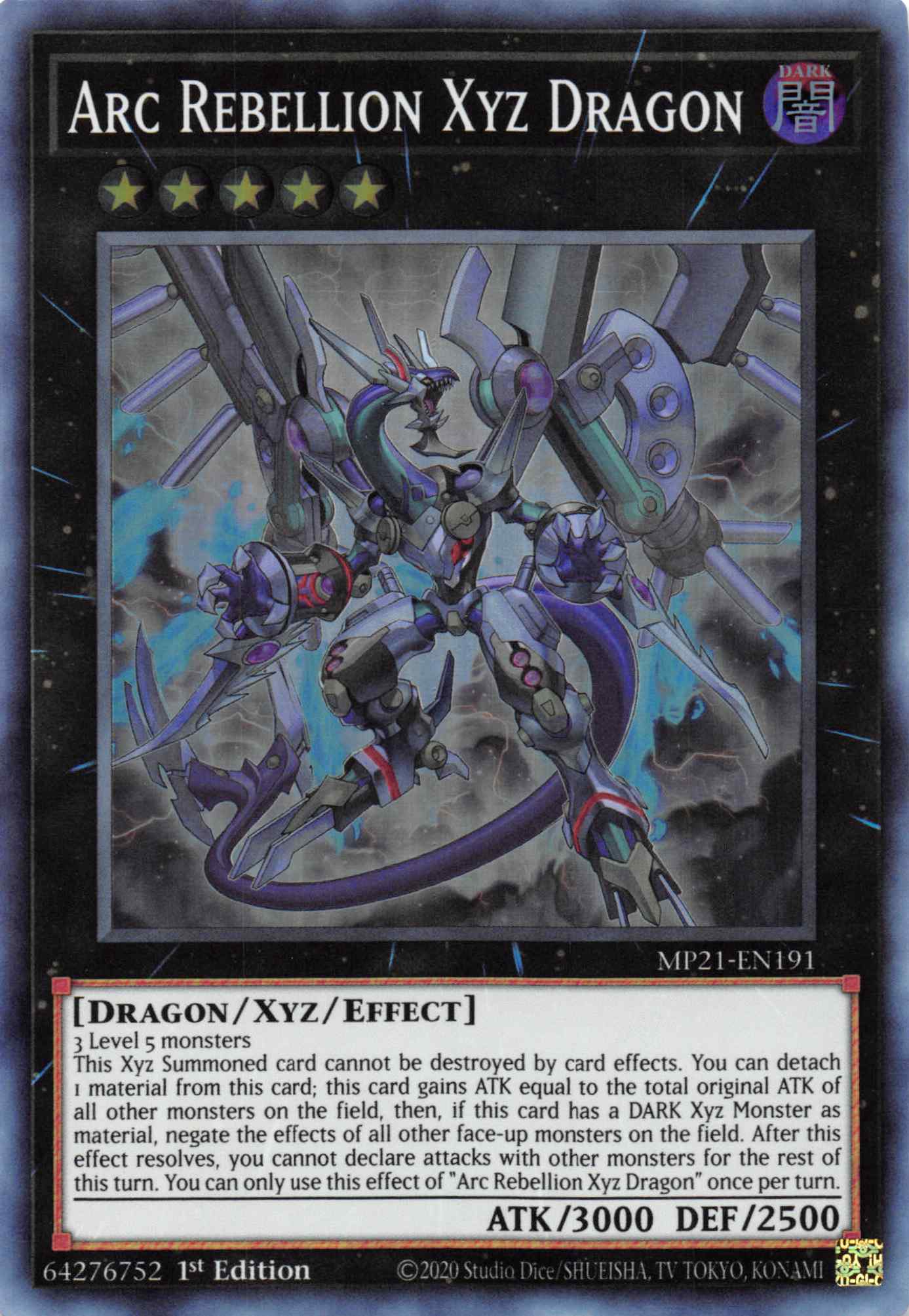 Arc Rebellion Xyz Dragon [MP21-EN191] Super Rare | Dragon's Lair Comics and Fantasy Houston TX