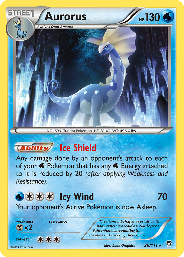 Aurorus (26/111) [XY: Furious Fists] | Dragon's Lair Comics and Fantasy Houston TX