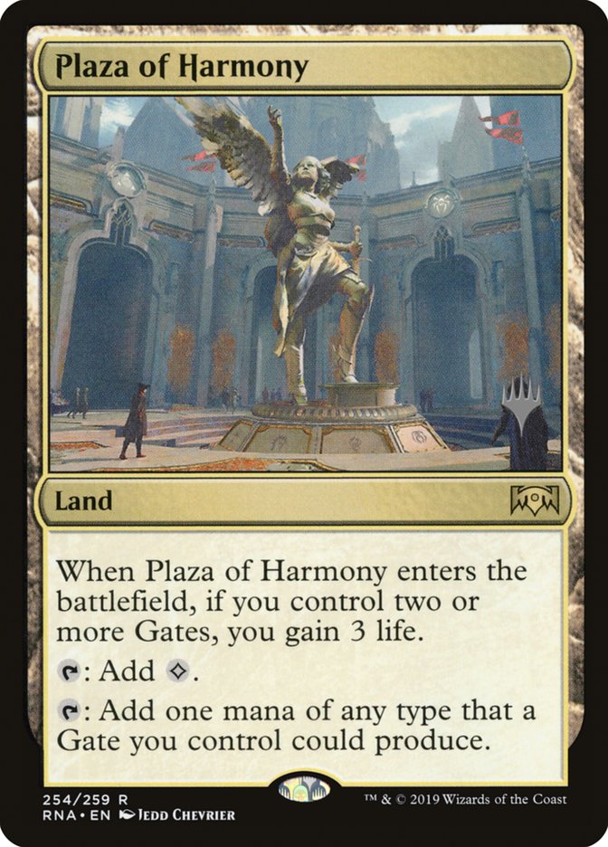 Plaza of Harmony (Promo Pack) [Ravnica Allegiance Promos] | Dragon's Lair Comics and Fantasy Houston TX