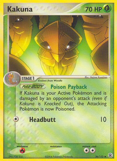 Kakuna (36/112) [EX: FireRed & LeafGreen] | Dragon's Lair Comics and Fantasy Houston TX