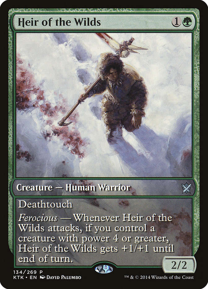 Heir of the Wilds (Game Day) (Extended Art) [Khans of Tarkir Promos] | Dragon's Lair Comics and Fantasy Houston TX