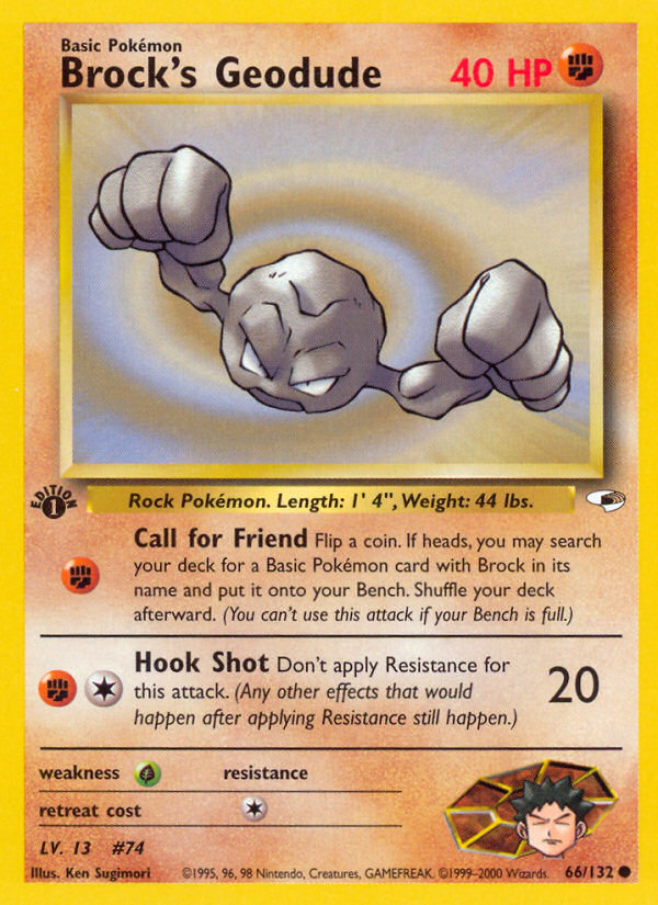 Brock's Geodude (66/132) [Gym Heroes 1st Edition] | Dragon's Lair Comics and Fantasy Houston TX