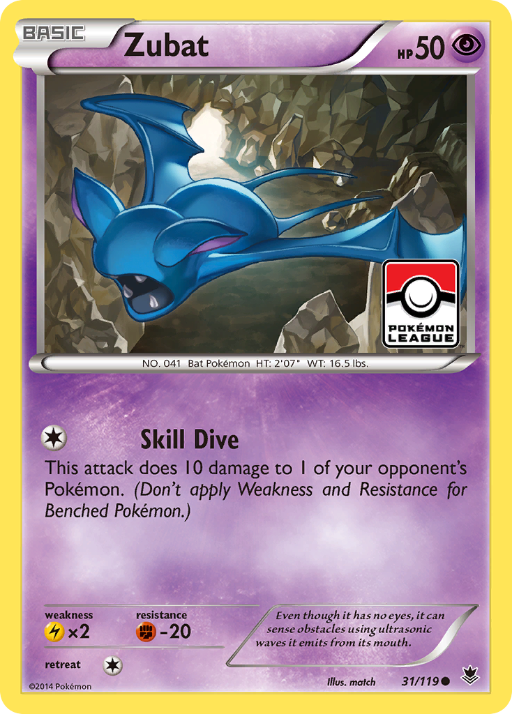 Zubat (31/119) [XY: Phantom Forces] | Dragon's Lair Comics and Fantasy Houston TX