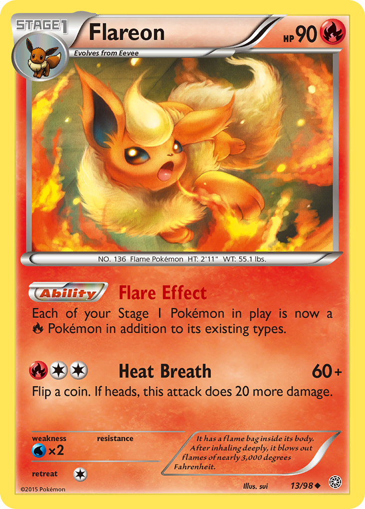 Flareon (13/98) [XY: Ancient Origins] | Dragon's Lair Comics and Fantasy Houston TX