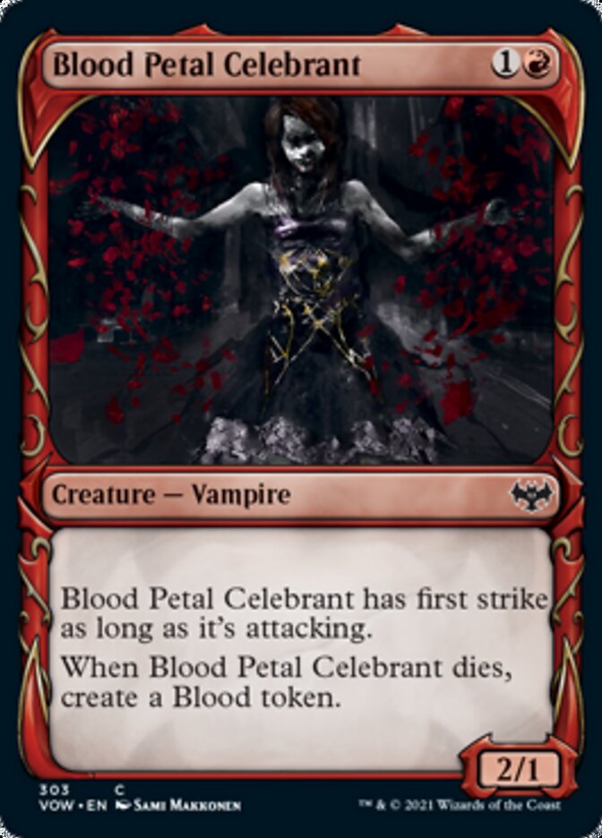 Blood Petal Celebrant (Showcase Fang Frame) [Innistrad: Crimson Vow] | Dragon's Lair Comics and Fantasy Houston TX