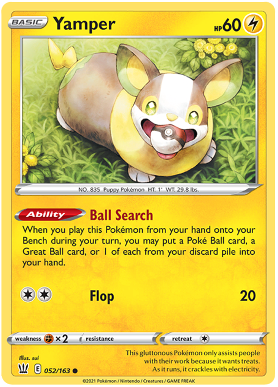 Yamper (052/163) [Sword & Shield: Battle Styles] | Dragon's Lair Comics and Fantasy Houston TX