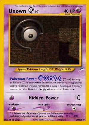 Unown [C] (57/105) [Neo Destiny Unlimited] | Dragon's Lair Comics and Fantasy Houston TX