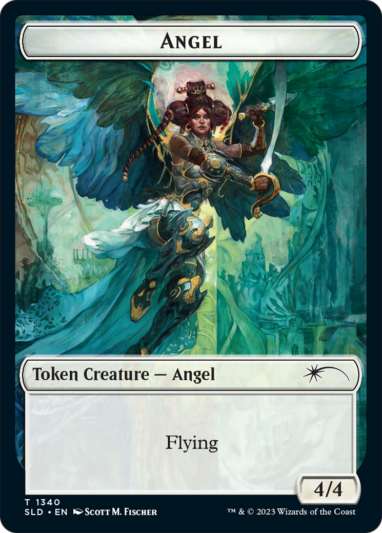 Angel (SLD) // Soldier (GRN) Double-Sided Token [Secret Lair: Angels Tokens] | Dragon's Lair Comics and Fantasy Houston TX