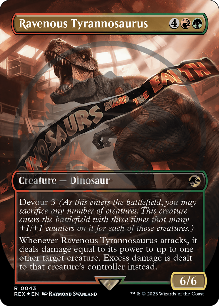 Ravenous Tyrannosaurus (Emblem) (Borderless) [Jurassic World Collection Tokens] | Dragon's Lair Comics and Fantasy Houston TX