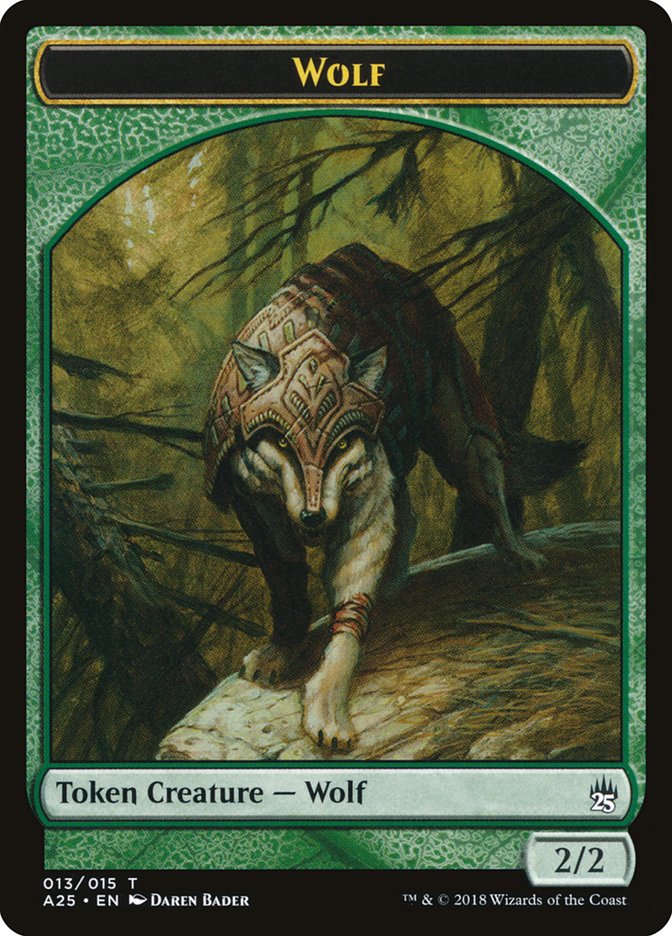 Wolf Token [Masters 25 Tokens] | Dragon's Lair Comics and Fantasy Houston TX