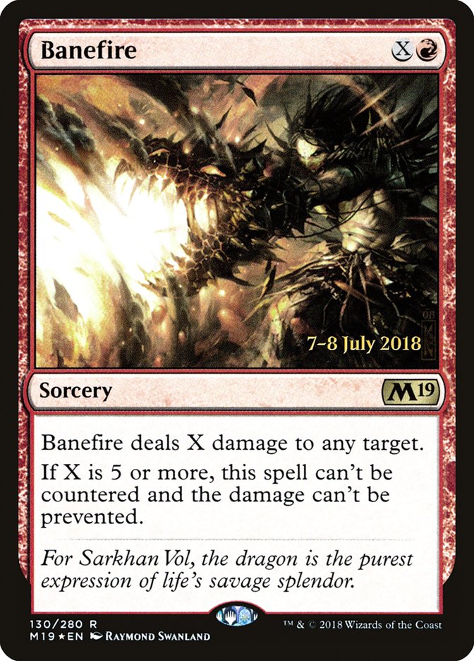 Banefire [Core Set 2019 Prerelease Promos] | Dragon's Lair Comics and Fantasy Houston TX