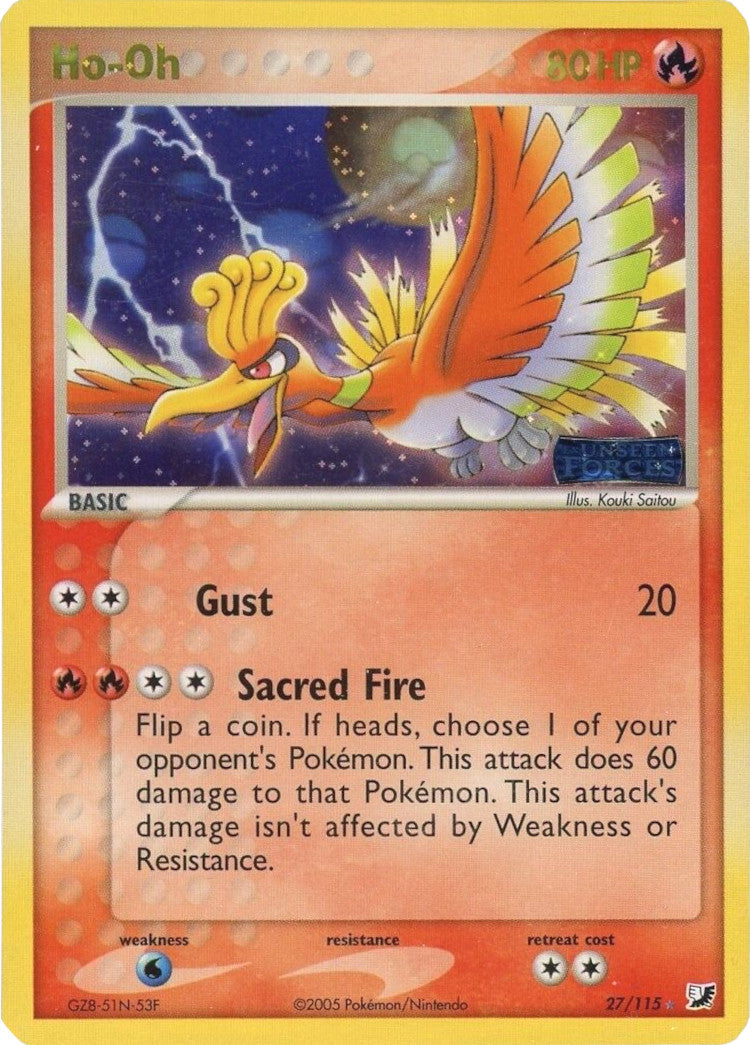 Ho-Oh (27/115) (Stamped) [EX: Unseen Forces] | Dragon's Lair Comics and Fantasy Houston TX