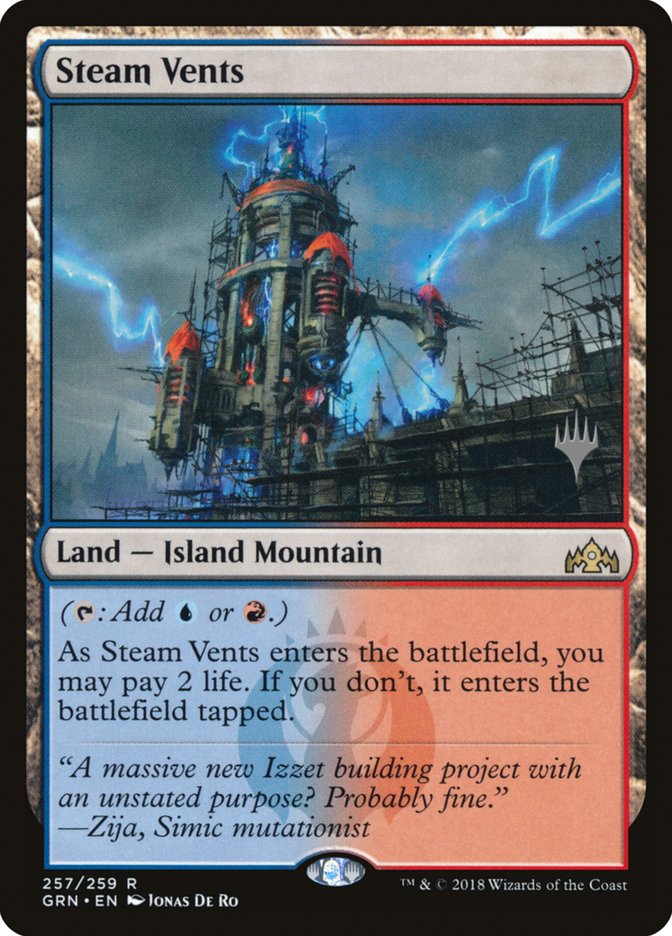 Steam Vents (Promo Pack) [Guilds of Ravnica Promos] | Dragon's Lair Comics and Fantasy Houston TX