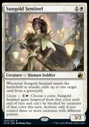 Sungold Sentinel (Promo Pack) [Innistrad: Midnight Hunt Promos] | Dragon's Lair Comics and Fantasy Houston TX