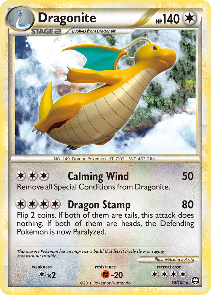 Dragonite (18/102) [HeartGold & SoulSilver: Triumphant] | Dragon's Lair Comics and Fantasy Houston TX