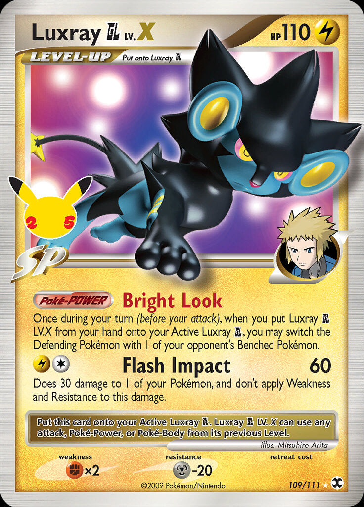 Luxray GL LV.X (109/111) [Celebrations: 25th Anniversary - Classic Collection] | Dragon's Lair Comics and Fantasy Houston TX