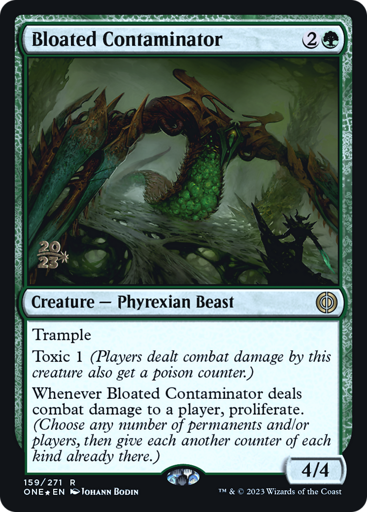 Bloated Contaminator [Phyrexia: All Will Be One Prerelease Promos] | Dragon's Lair Comics and Fantasy Houston TX