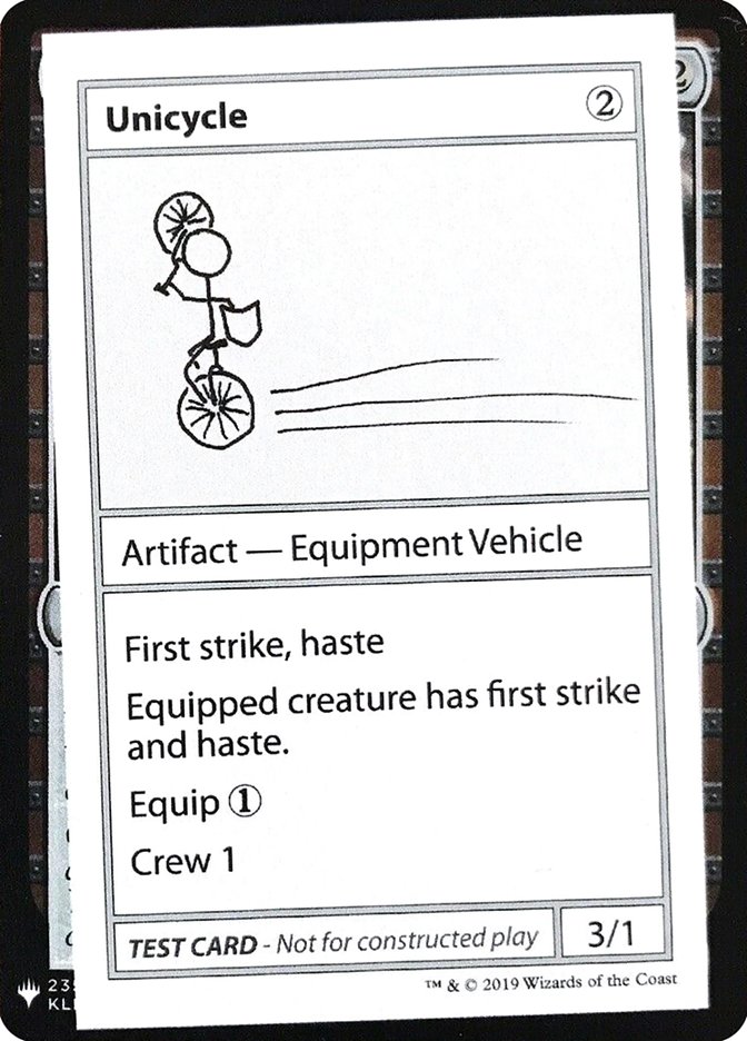 Unicycle [Mystery Booster Playtest Cards] | Dragon's Lair Comics and Fantasy Houston TX