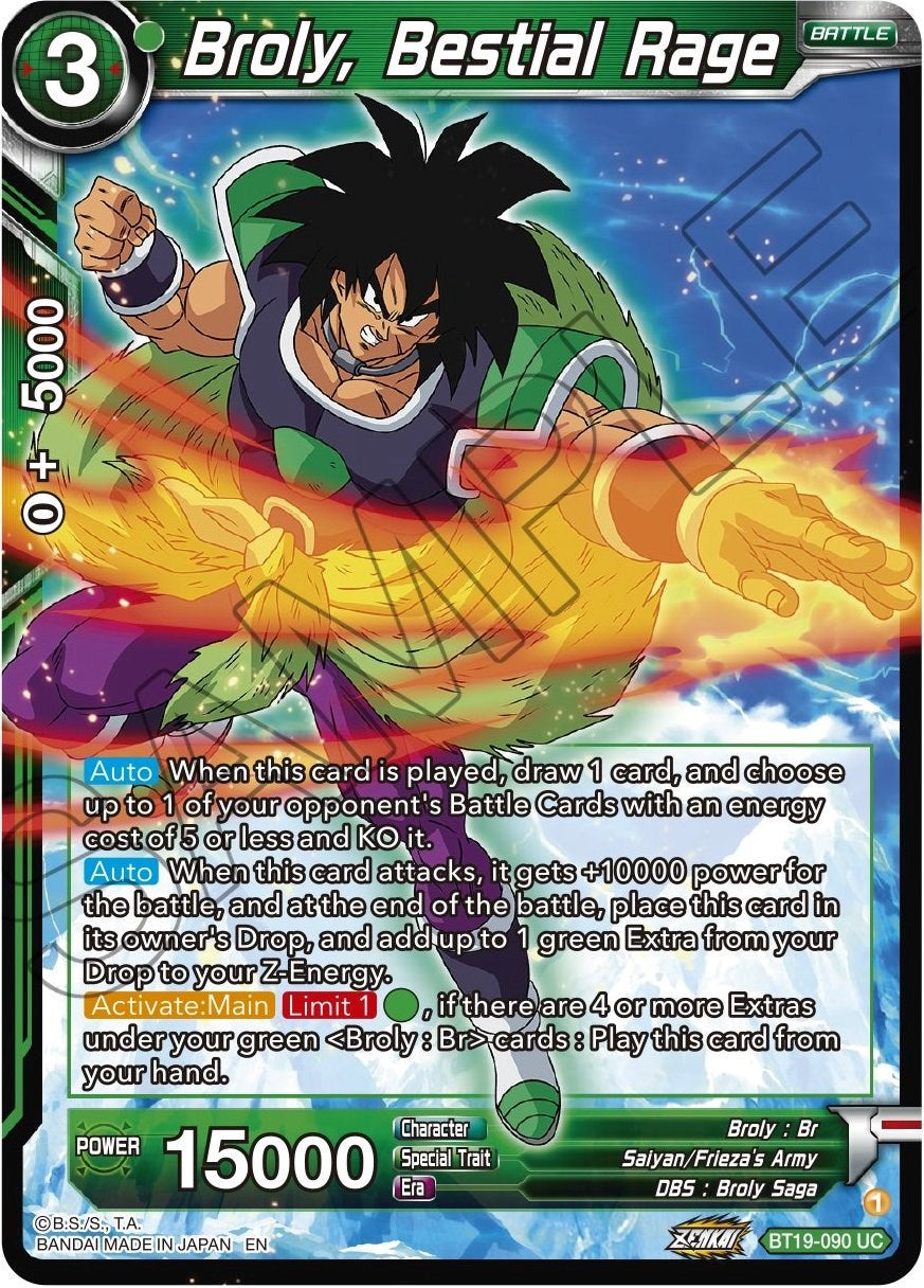 Broly, Bestial Rage (BT19-090) [Fighter's Ambition] | Dragon's Lair Comics and Fantasy Houston TX