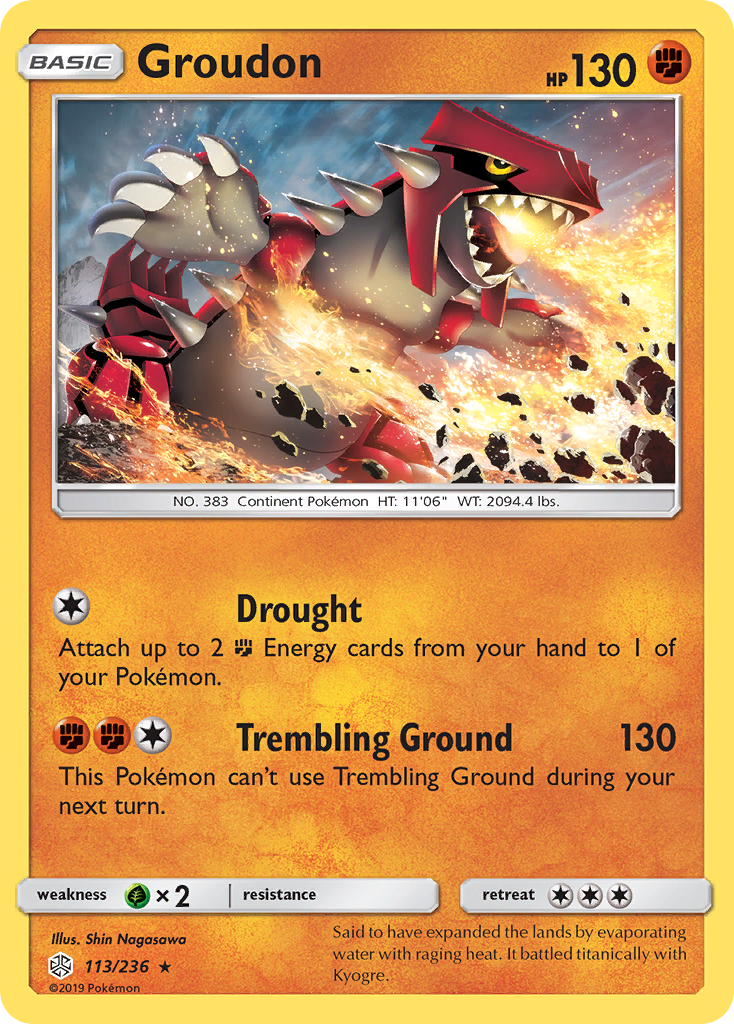 Groudon (113/236) [Sun & Moon: Cosmic Eclipse] | Dragon's Lair Comics and Fantasy Houston TX