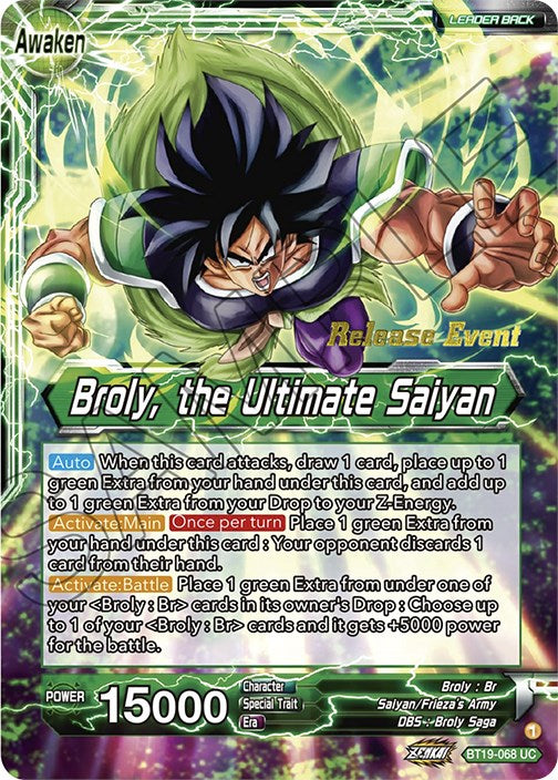 Broly // Broly, the Ultimate Saiyan (Fighter's Ambition Holiday Pack) (BT19-068) [Tournament Promotion Cards] | Dragon's Lair Comics and Fantasy Houston TX