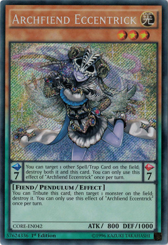 Archfiend Eccentrick [CORE-EN042] Secret Rare | Dragon's Lair Comics and Fantasy Houston TX