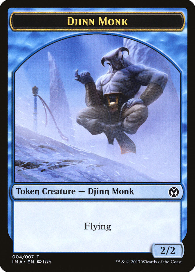 Djinn Monk Token [Iconic Masters Tokens] | Dragon's Lair Comics and Fantasy Houston TX