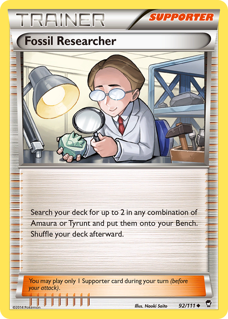 Fossil Researcher (92/111) [XY: Furious Fists] | Dragon's Lair Comics and Fantasy Houston TX