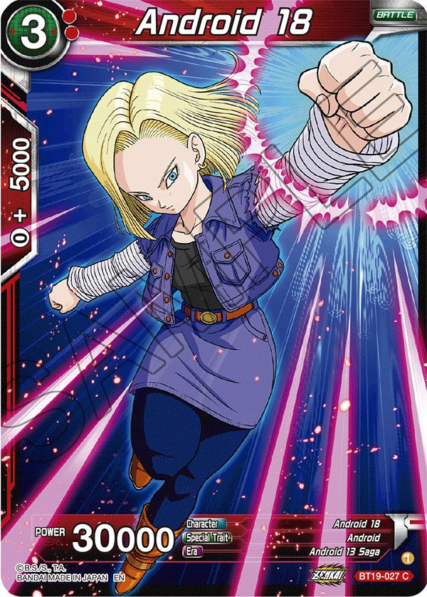 Android 18 (BT19-027) [Fighter's Ambition] | Dragon's Lair Comics and Fantasy Houston TX