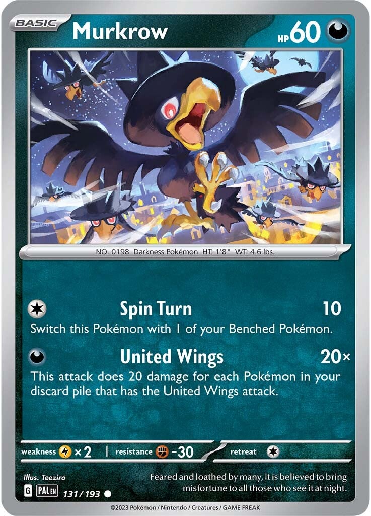 Murkrow (131/193) [Scarlet & Violet: Paldea Evolved] | Dragon's Lair Comics and Fantasy Houston TX