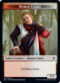 Human Cleric // Food (17) Double-Sided Token [Throne of Eldraine Tokens] | Dragon's Lair Comics and Fantasy Houston TX