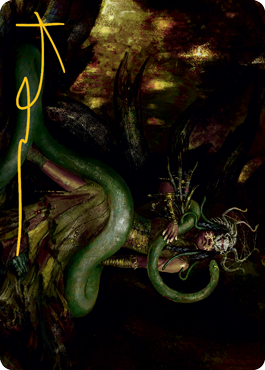 Saryth, the Viper's Fang Art Card (Gold-Stamped Signature) [Innistrad: Midnight Hunt Art Series] | Dragon's Lair Comics and Fantasy Houston TX