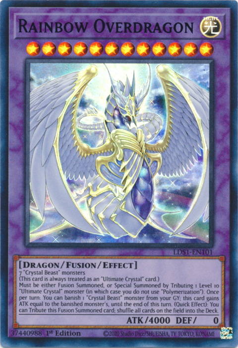 Rainbow Overdragon (Blue) [LDS1-EN101] Ultra Rare | Dragon's Lair Comics and Fantasy Houston TX