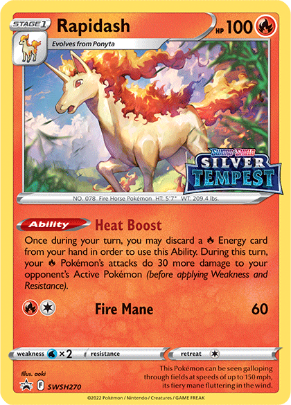 Rapidash (SWSH270) (Prerelease) [Sword & Shield: Black Star Promos] | Dragon's Lair Comics and Fantasy Houston TX