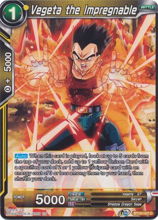 Vegeta the Impregnable (BT10-107) [Rise of the Unison Warrior] | Dragon's Lair Comics and Fantasy Houston TX