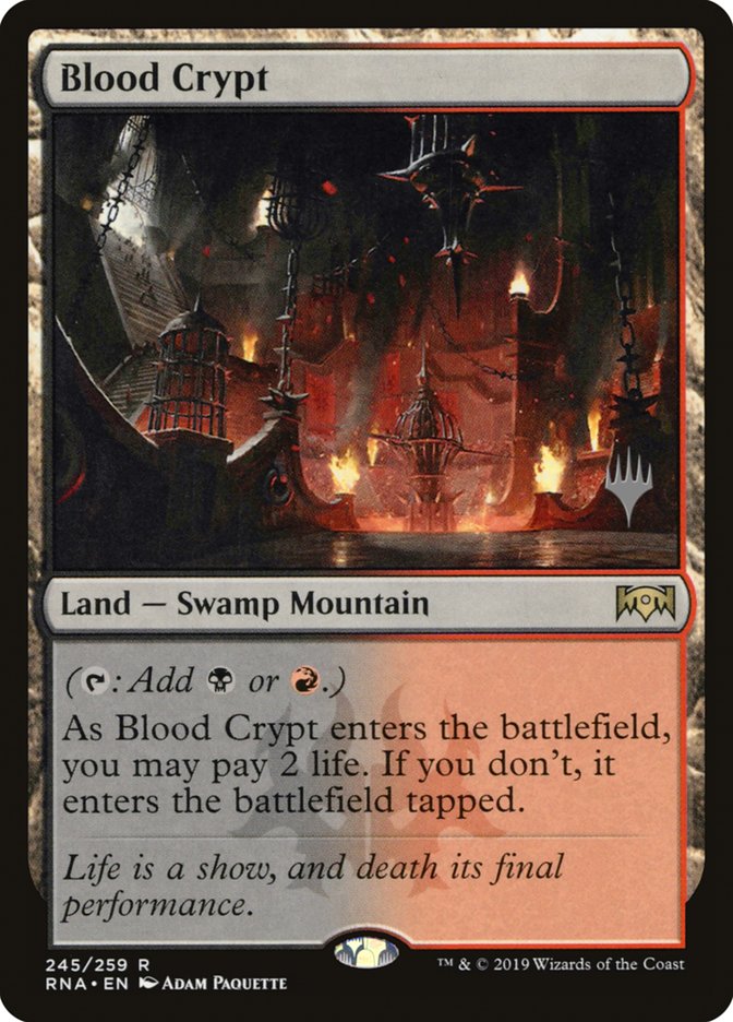 Blood Crypt (Promo Pack) [Ravnica Allegiance Promos] | Dragon's Lair Comics and Fantasy Houston TX