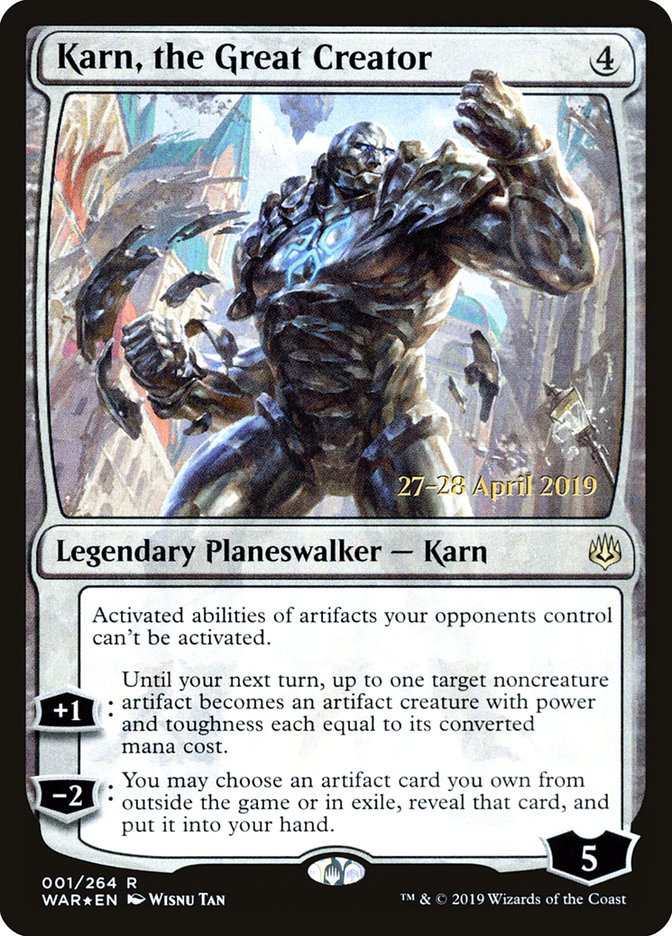 Karn, the Great Creator [War of the Spark Prerelease Promos] | Dragon's Lair Comics and Fantasy Houston TX